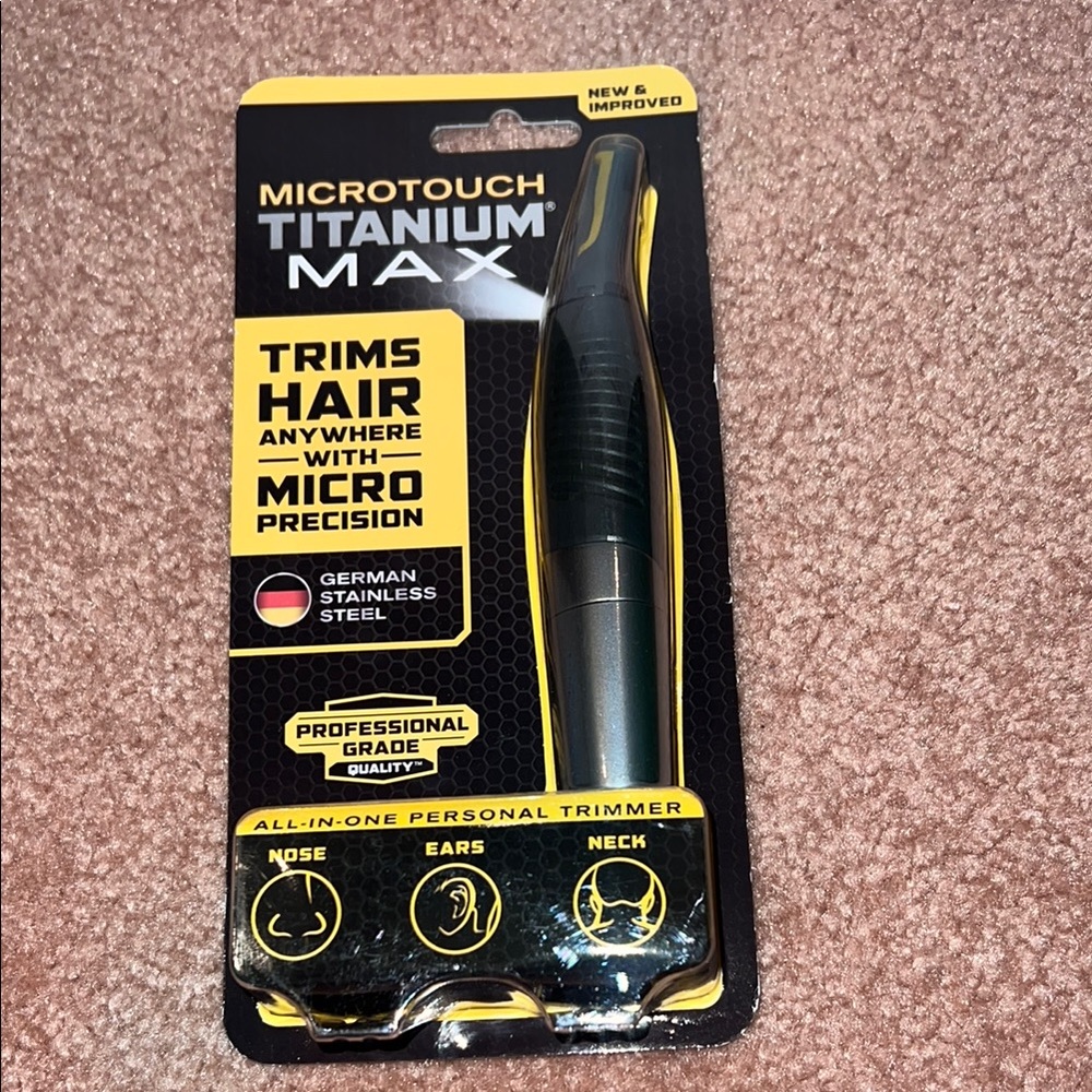 NIB Micro Touch Titanium MAX Lighted Personal Trimmer unisex